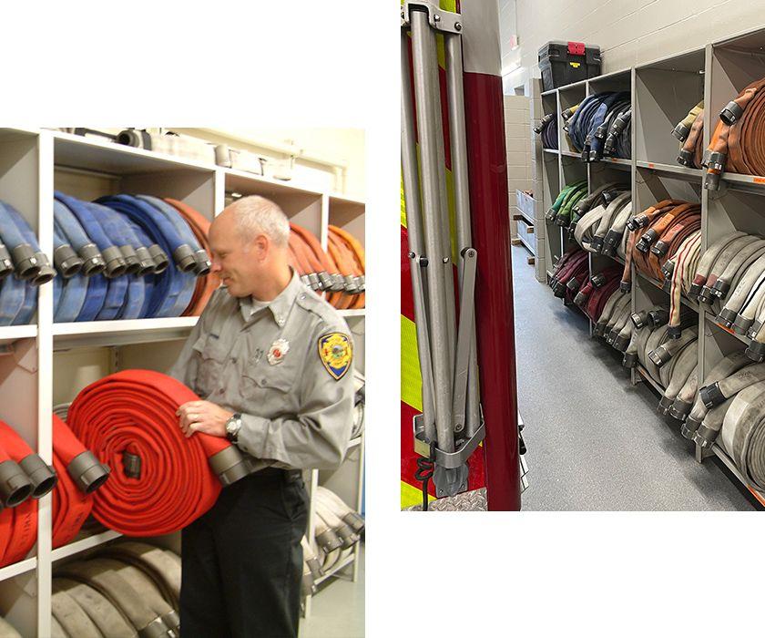fire department heavy-duty hose storage