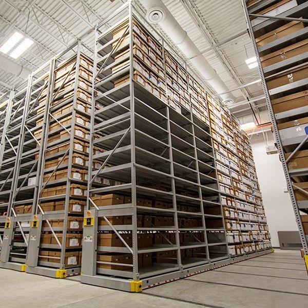 high-bay evidence shelving systems
