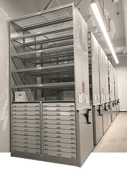 museum spacesaver compact mobile shelving system
