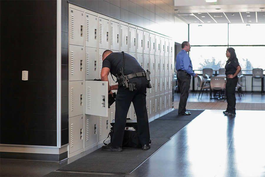 police officer cubby gear lockers
