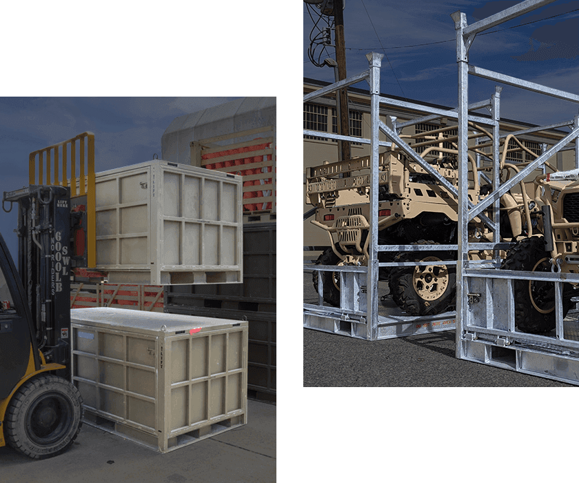 spacesaver intermodal storage solutions for military